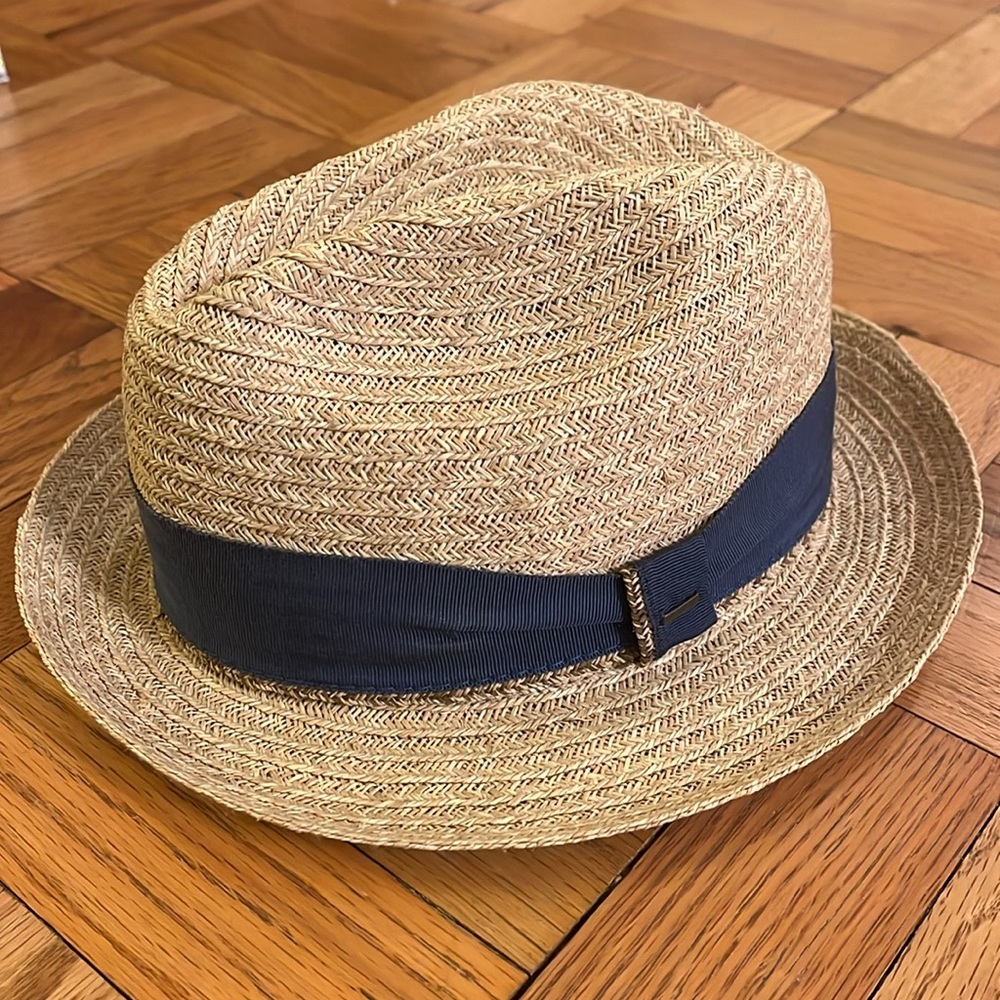 Bailey of Hollywood Romeo Raffia Braid Fedora Hat Size Small - Picture 2 of 6